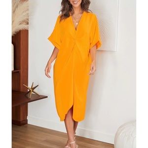 Bright orange roomy dress